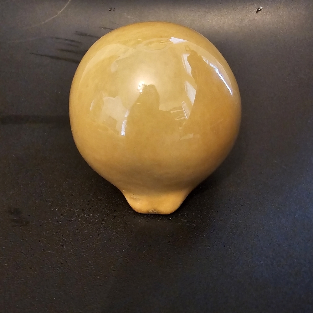 Vintage MCM Pottery Owl Round‎ Big Eyes Tan Brown Glaze 4" - Picture 3 of 9